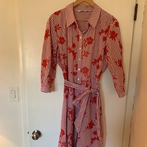 Red summer dress (fits 14-16)